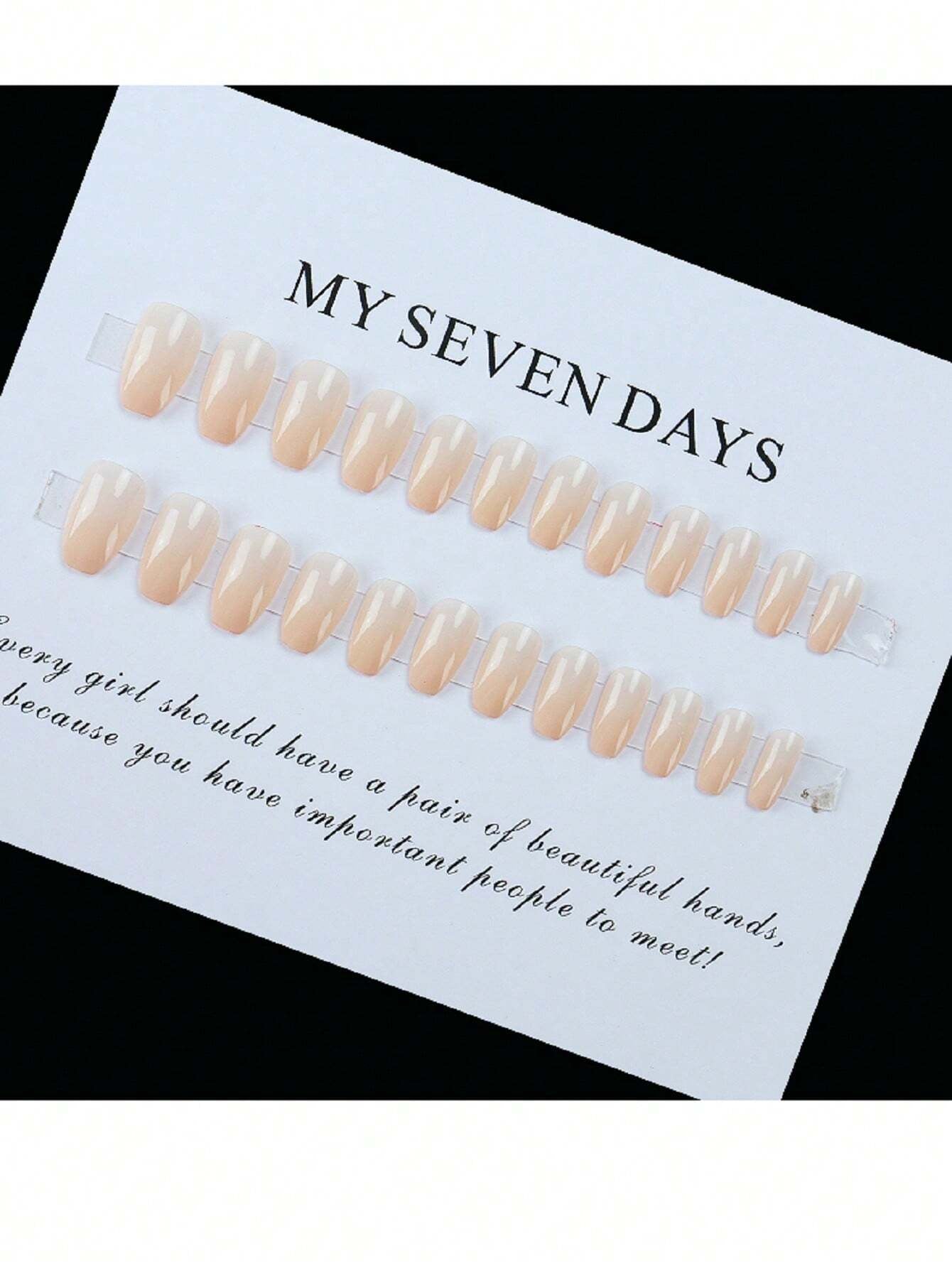 Instantly Elevate Your Look with This Set of 24Pcs Short Ballet Shaped Purple Gradient Pearl Light Glitter Japanese Style Nail Tips, with 1Pc Jelly Gel and One File. Suitable for Parties, Balls, and Daily Wear.
