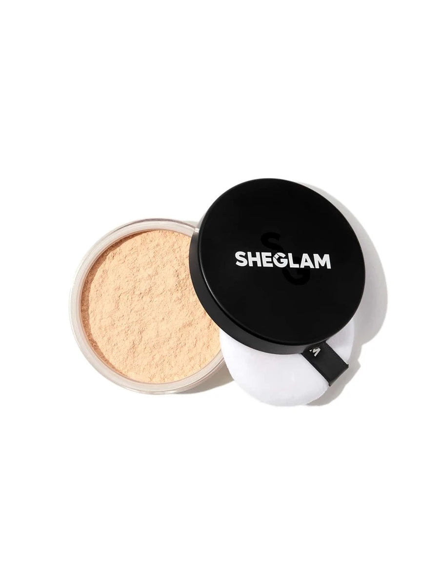 SHEGLAM بودرة تثبيت مخبوزة للتحكم في الزيت وخالية من المسام