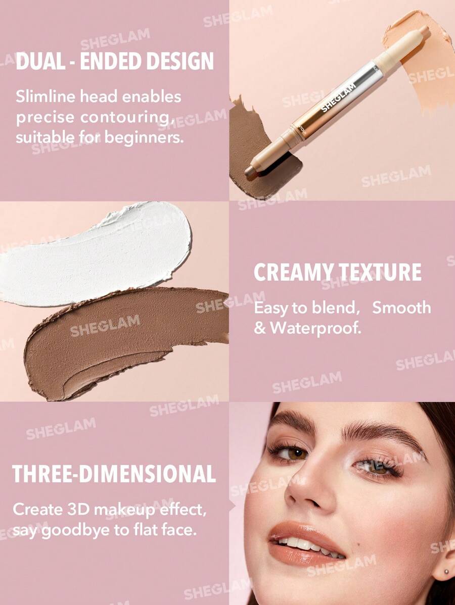 SHEGLAM Fine Line 2-in-1 Nose Contour & Highlight قلم تحديد الأنف