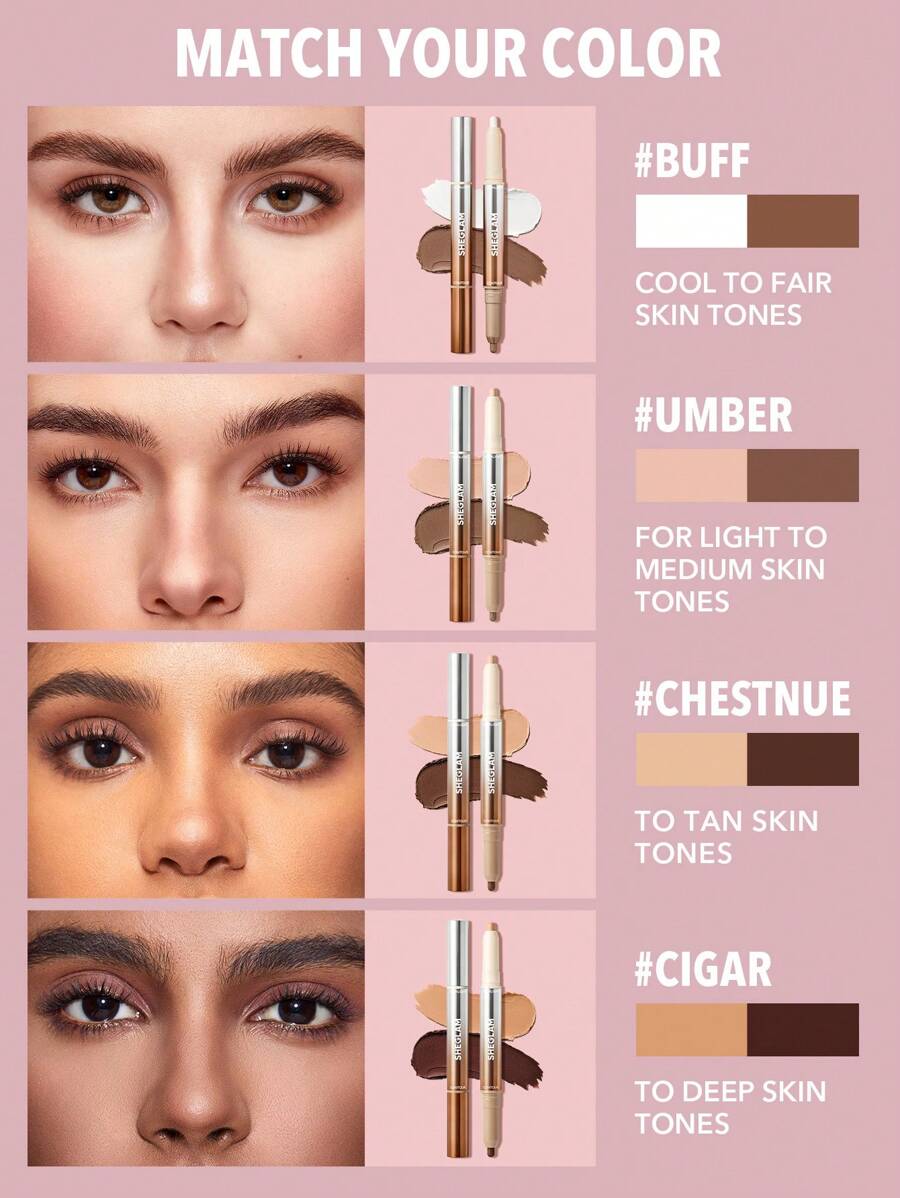 SHEGLAM Fine Line 2-in-1 Nose Contour & Highlight قلم تحديد الأنف