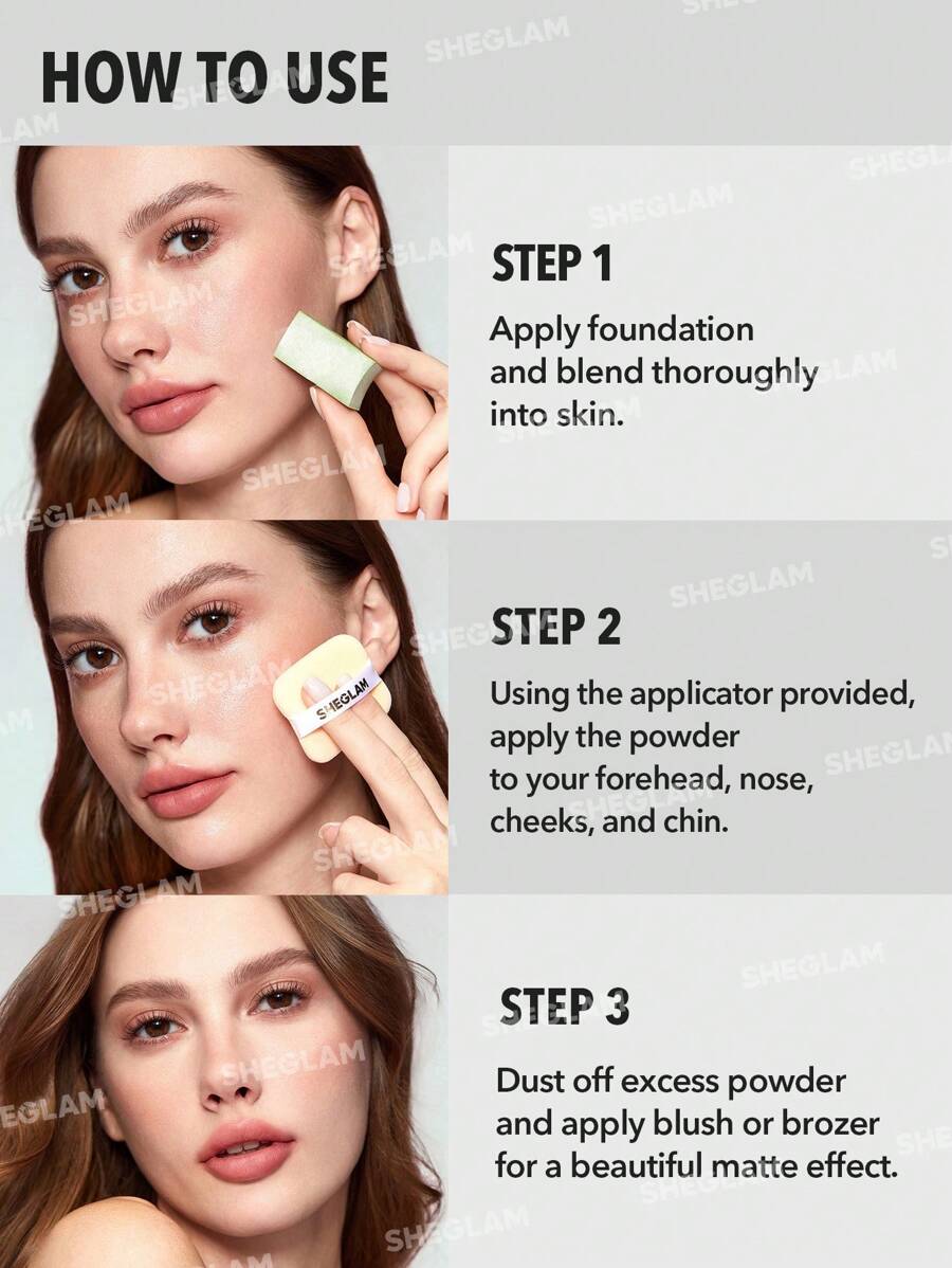 SHEGLAM Oil Control Powder بودرة مضغوطة وردي فاتح