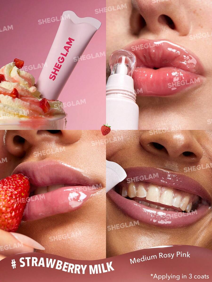 SHEGLAM-Strawberry Milk  زيت مرطب للشفاه بلون