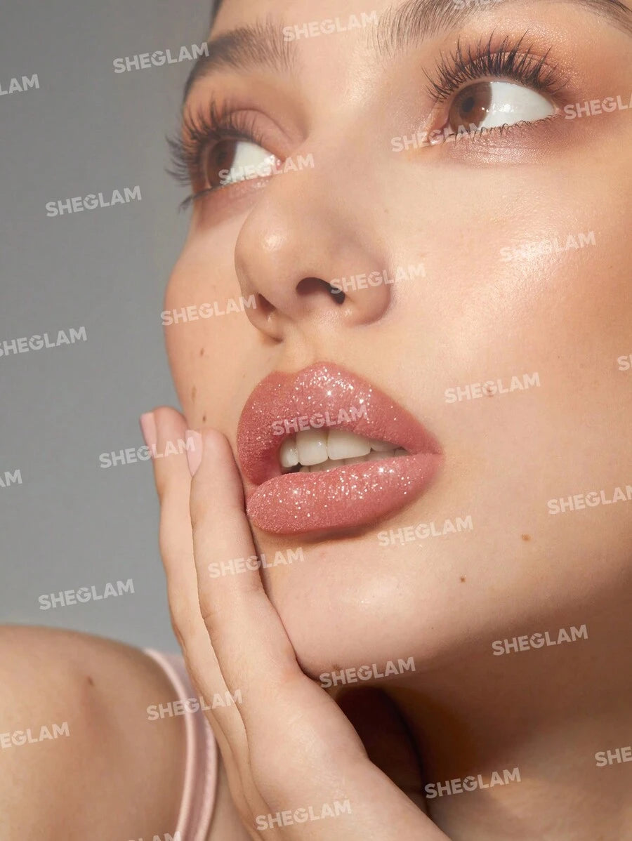 SHEGLAM مجموعة ملمع شفاه لامع طويل الأمد وردي