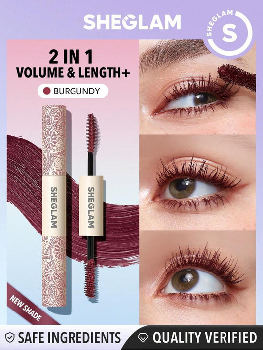 SHEGLAM All-In-One Volume & Length Burgundy ماسكارا