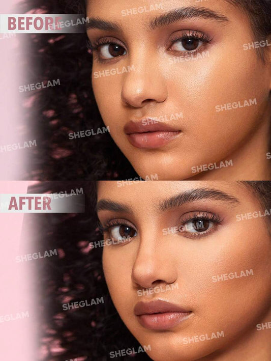 SHEIN SHEGLAM قلم تحديد أنف 2 في 1 بلون كستنائي كريمي