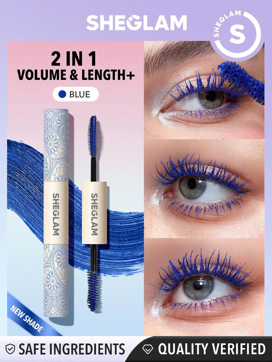 SHEGLAM ماسكارا All-In-One Volume & Length-Waterproof Blue