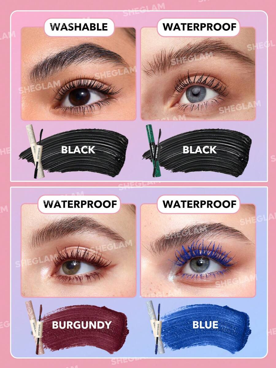 SHEGLAM ماسكارا All-In-One Volume & Length-Waterproof Blue