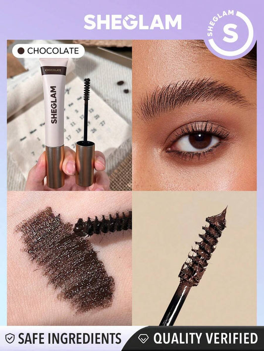 SHEGLAM جل حواجب ملون شوكولاتة بألياف طويلة الأمد