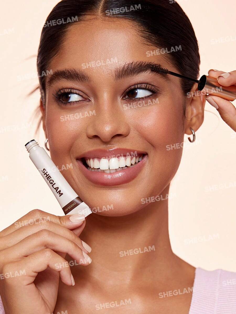 SHEGLAM جل حواجب ملون شوكولاتة بألياف طويلة الأمد