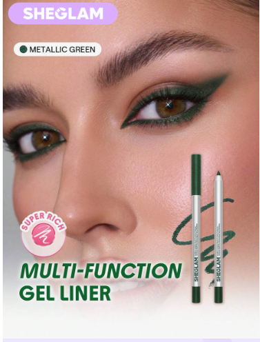 SHEGLAM Boldline Metallic Green  محدد عيون جل طويل الأمد