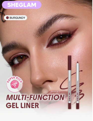 SHEGLAM Boldline Burgundy محدد عيون جل طويل الأمد بلون