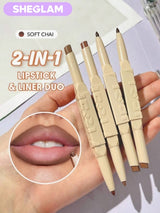 SHEGLAM Soft Chai  أحمر شفاه وقلم تحديد 2 في 1