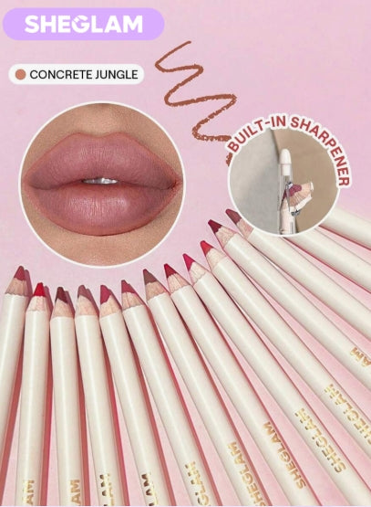 SHEGLAM Concrete Jungle محدد شفايف عملي بلون طبيعي ثابت
