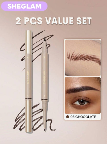 SHEGLAM Brows On Demand طقم قلم حواجب 2 في 1 قطعتين
