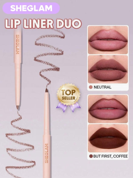 SHEGLAM So Lippy طقم أقلام تحديد شفاه 2 قطعة
