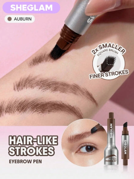 SHEGLAM Brow-Fection فرشاة مائلة وبودرة حواجب