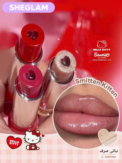 SHEGLAM Hello Kitty Be My Baby Smitten Kitten أحمر شفاه مرطب