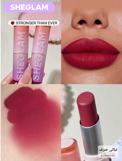 SHEGLAM Dynamatte Boom أحمر شفاه مطفي طويل الأمد