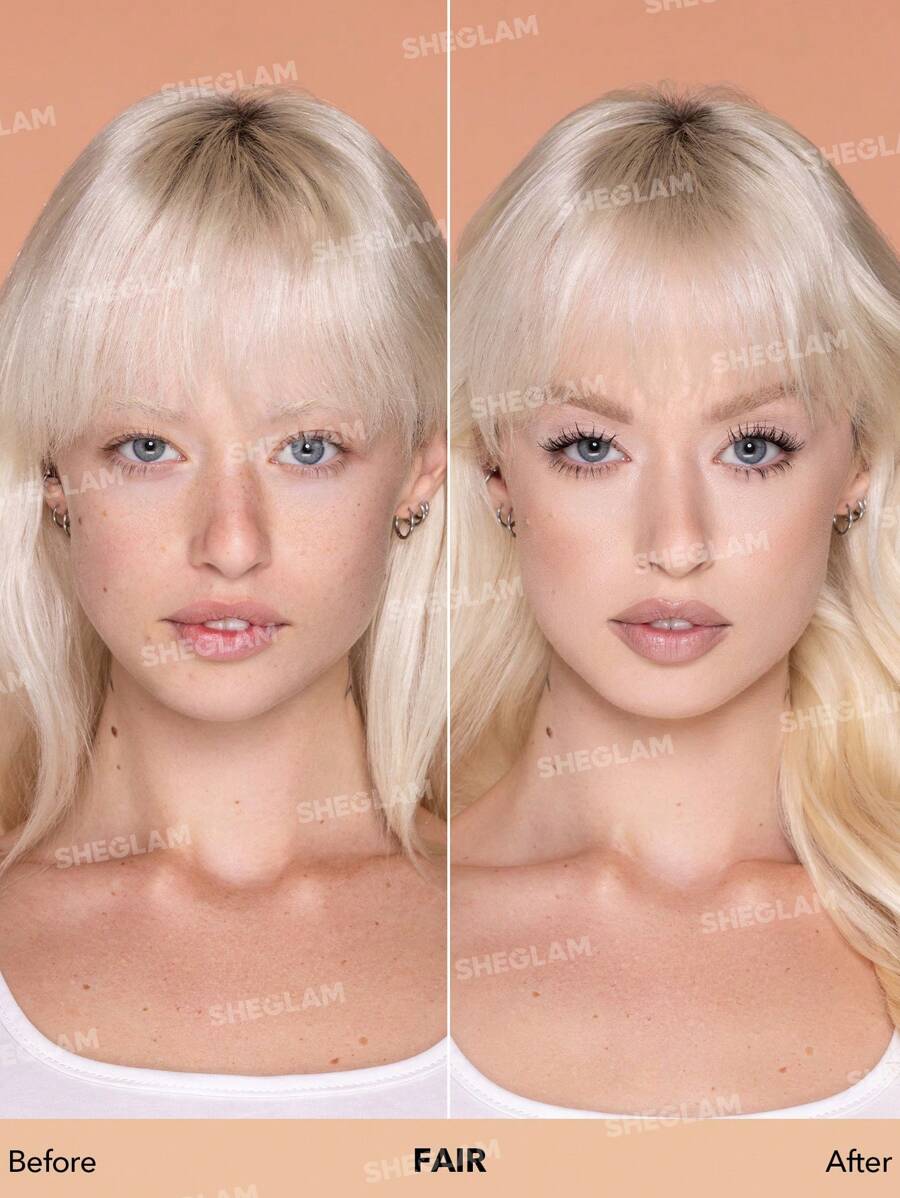 SHEGLAM أساس سائل مات بالتهوية طويل الأمد للبشرة-أساس سائل مات لا يتلطخ بالعرق يسيطر على الزيت و يحجب المسام غير لامع مضاد للماء و خالي من العيوب لا يتلاشى و لا يثقل على البشرة ويدوم طويلاً، مناسب للبشرة الفاتحة