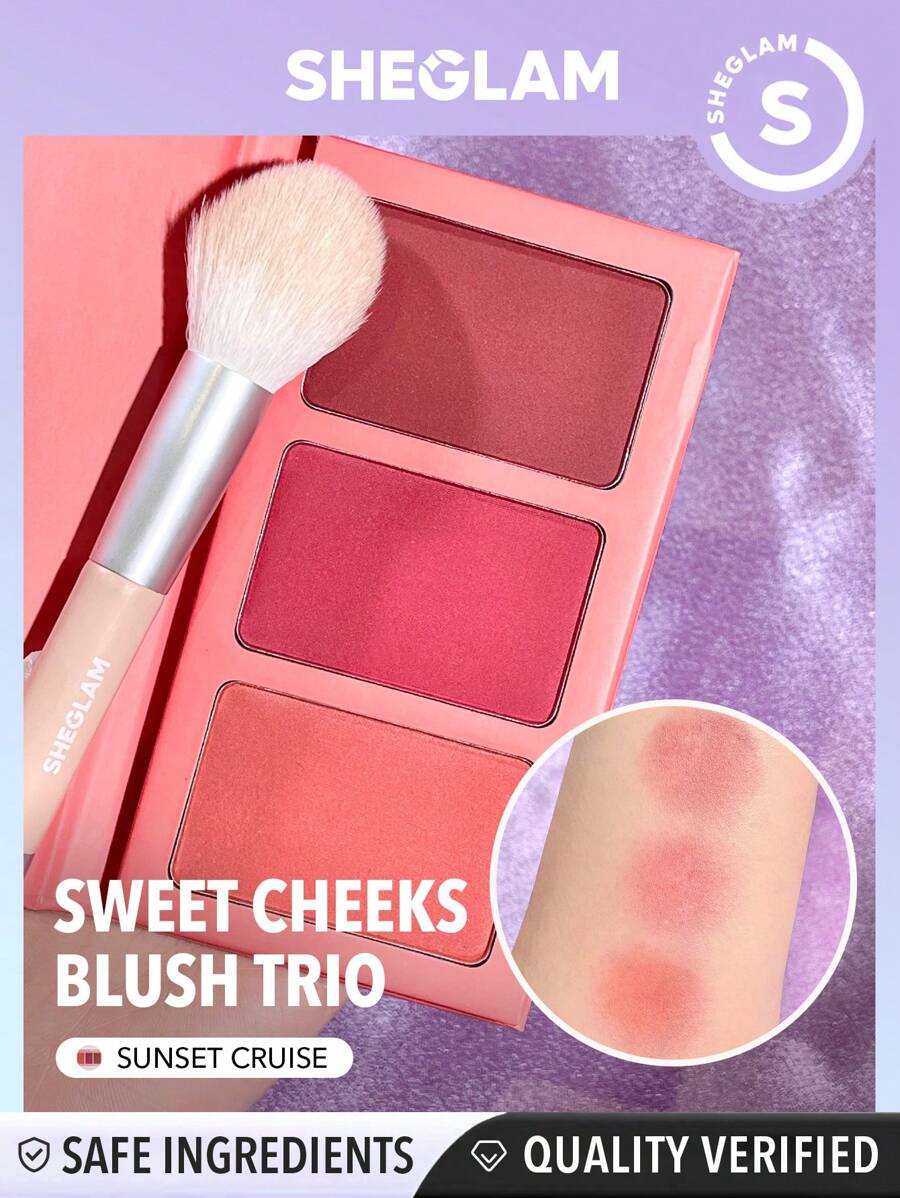 SHEGLAM Sweet Cheeks Blush Trio أحمر خدود ثلاثي بتركيبة ناعمة