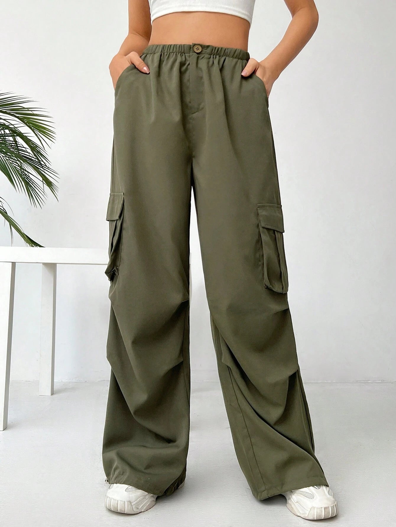 Ezwear Loose-Fit Casual Cargo Pants