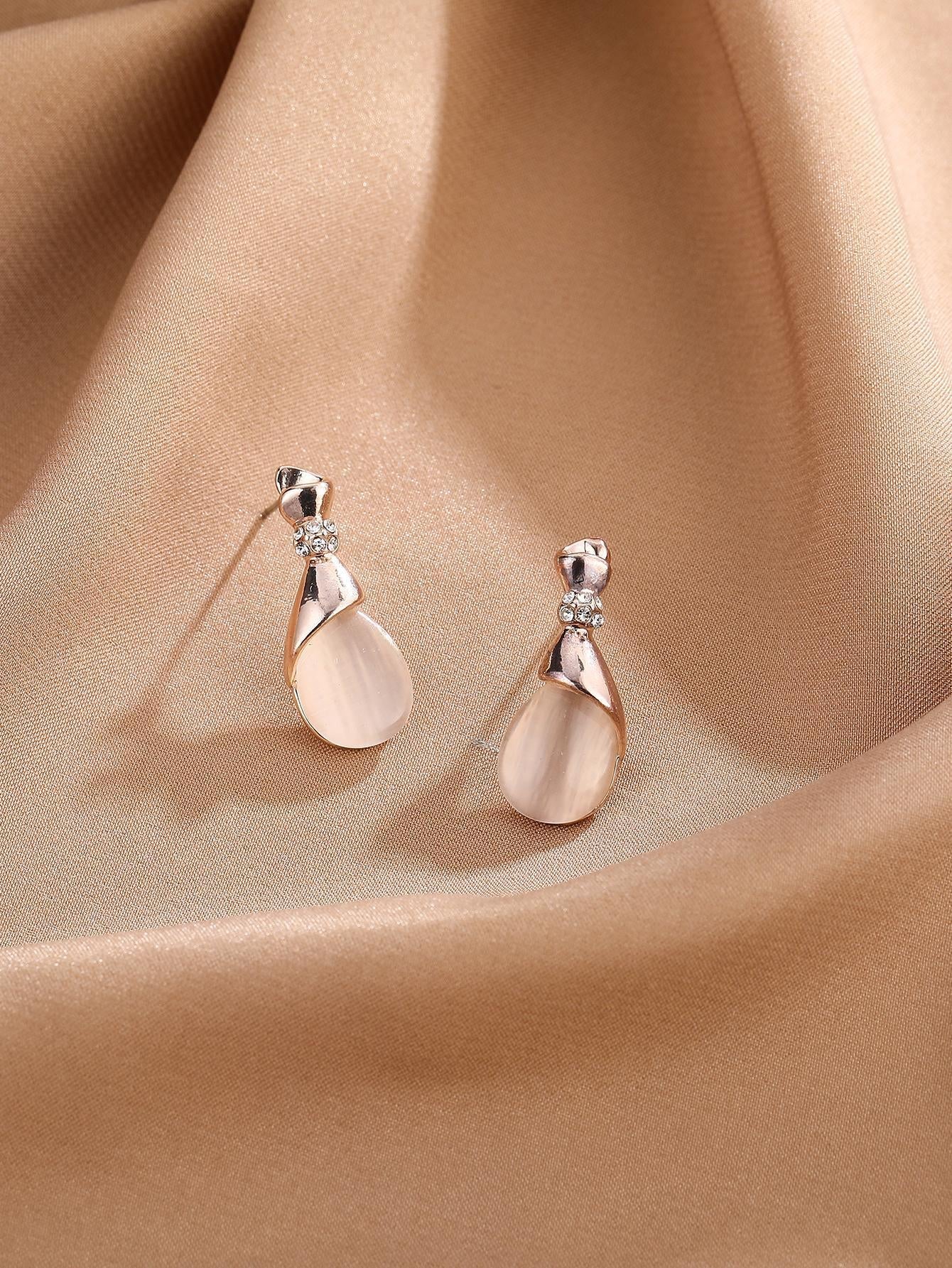 3Pcs/Set Fashion Artificial Opal Decor Jewelry Set for Women for Daily Decoration