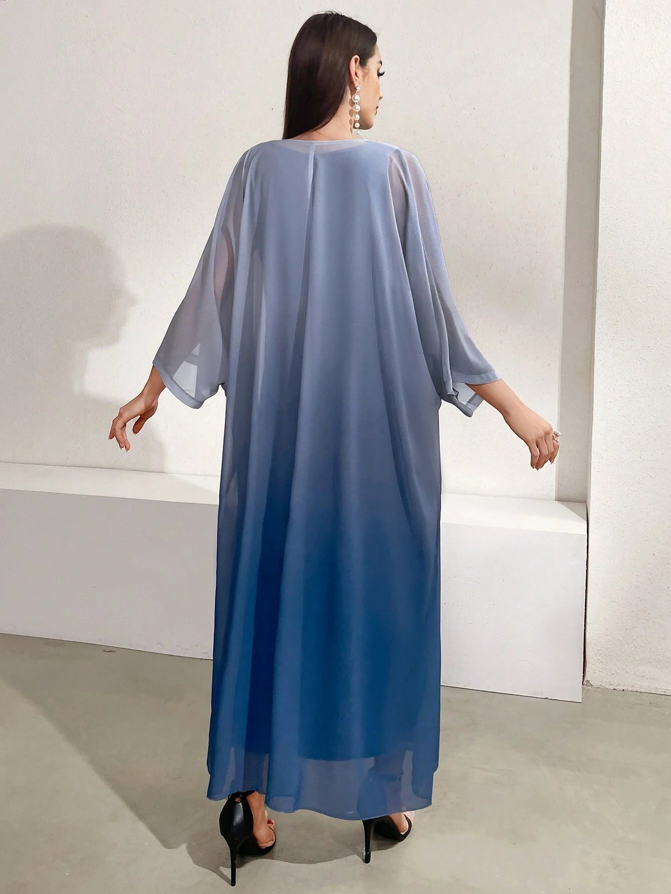 Modely Women'S 3/4 Sleeve Coat and Sleeveless Dress 2Pcs/Set
