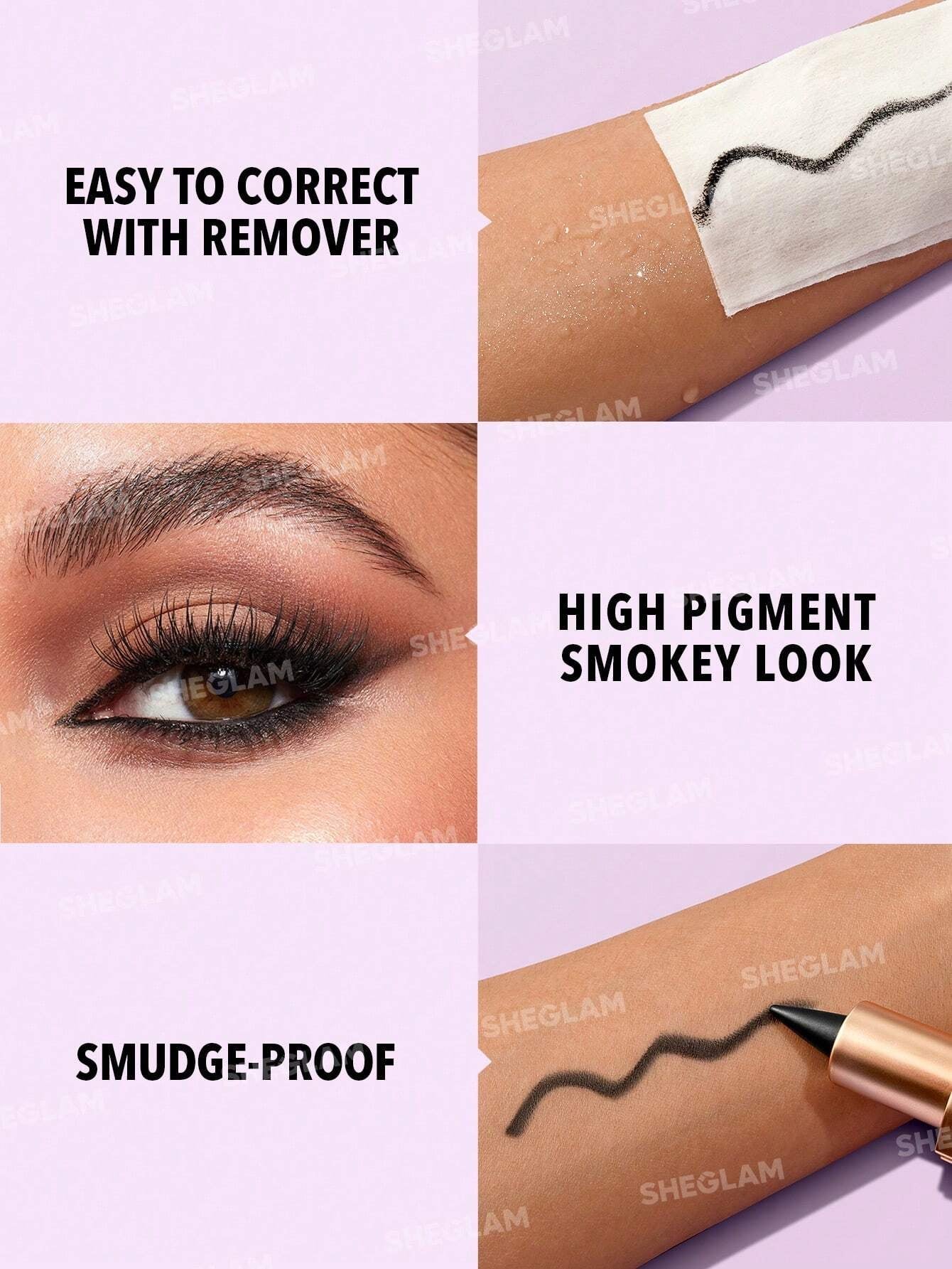 SHEGLAM EZ Glide Matte Eyeliner Pencil Highly Pigmented Black Smoky Eyes Matte Eyeliner Pencil Smudge-Proof Long-Lasting Ultra-Fine Eyeliner Blendable Smooth Cat Eye Eye Make up Black Friday Black Gift Eyeliner