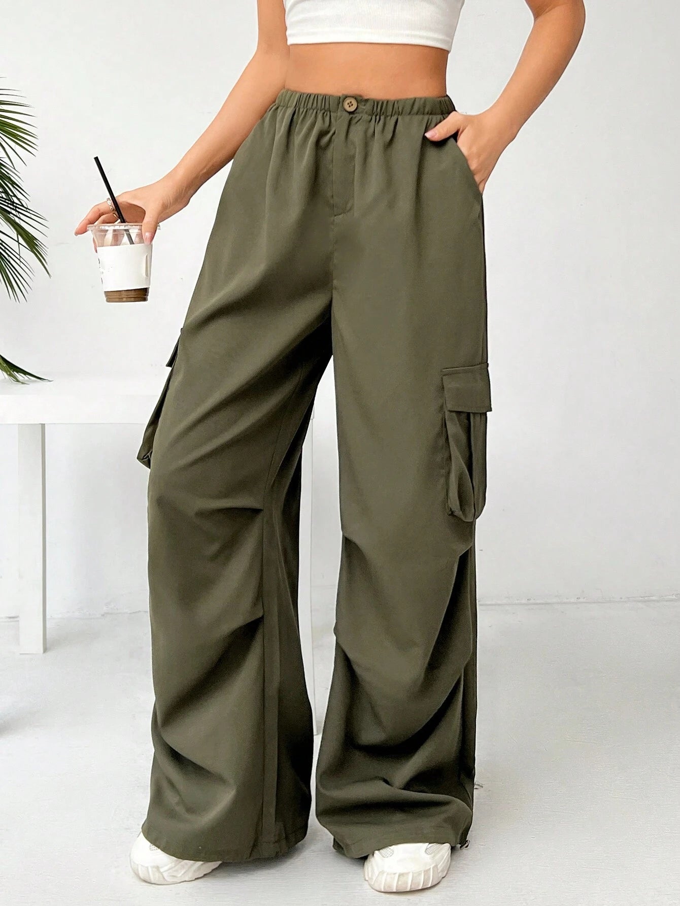 Ezwear Loose-Fit Casual Cargo Pants