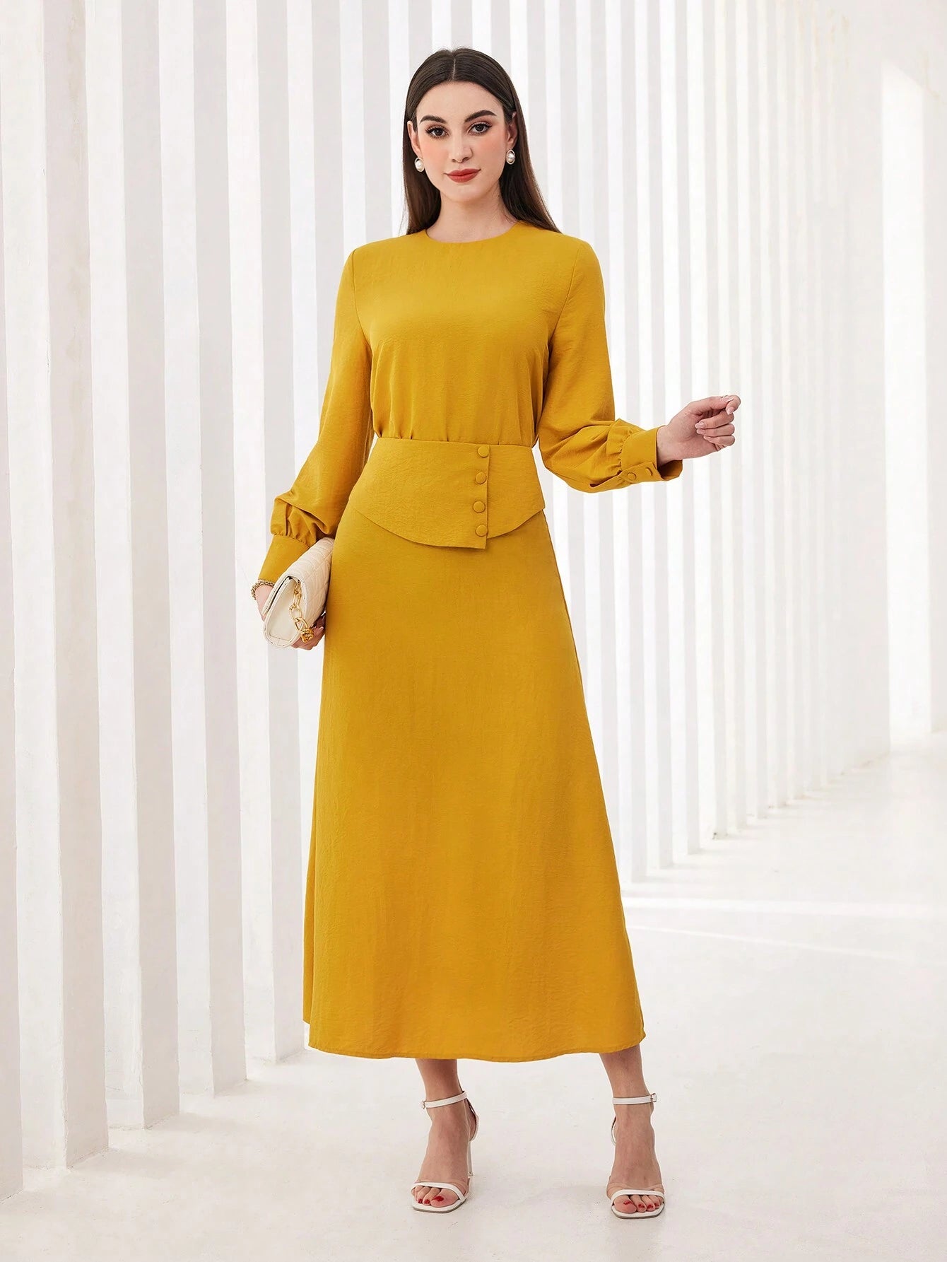 Modely Solid Color Elegant Suit