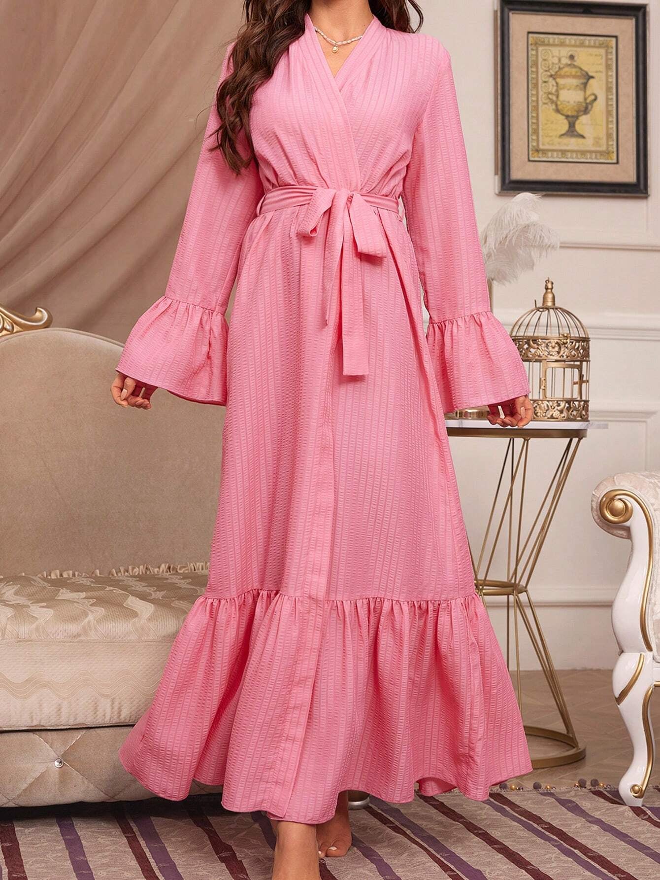Women'S Long Flounce Sleeve Nightgown