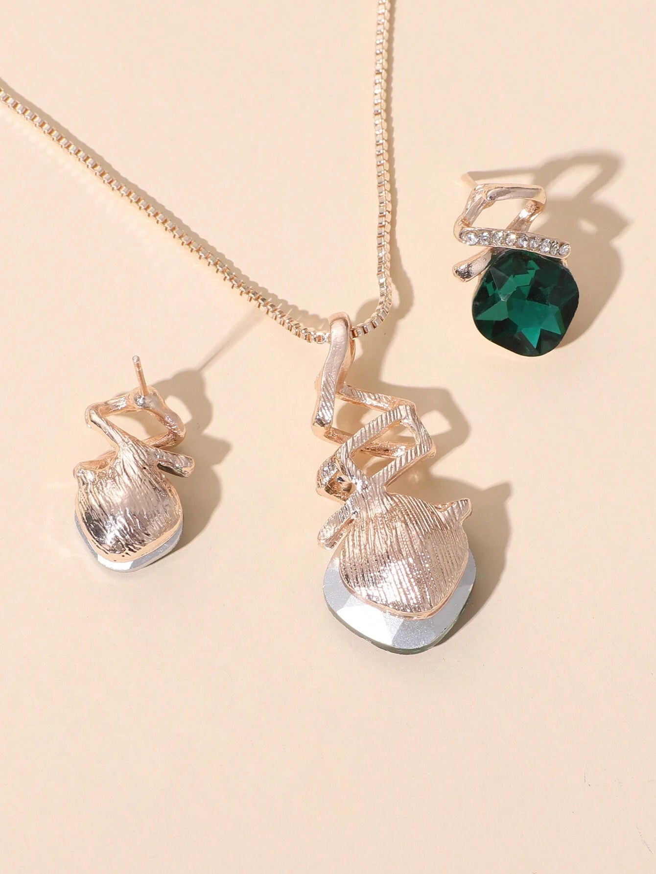 3Pcs Crystal Decor Jewelry Set