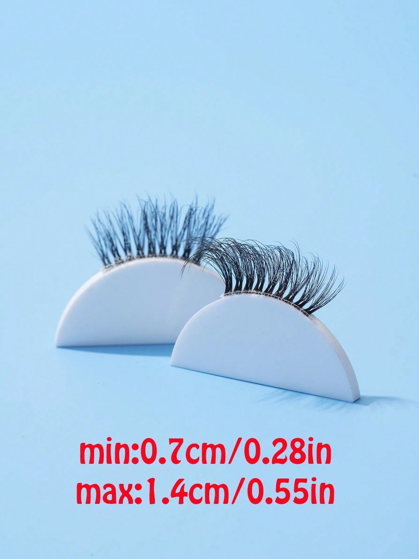 7Pairs/Set Natural Long 3D Crossed Transparent Stem False Eyelashes 5-13Mm
