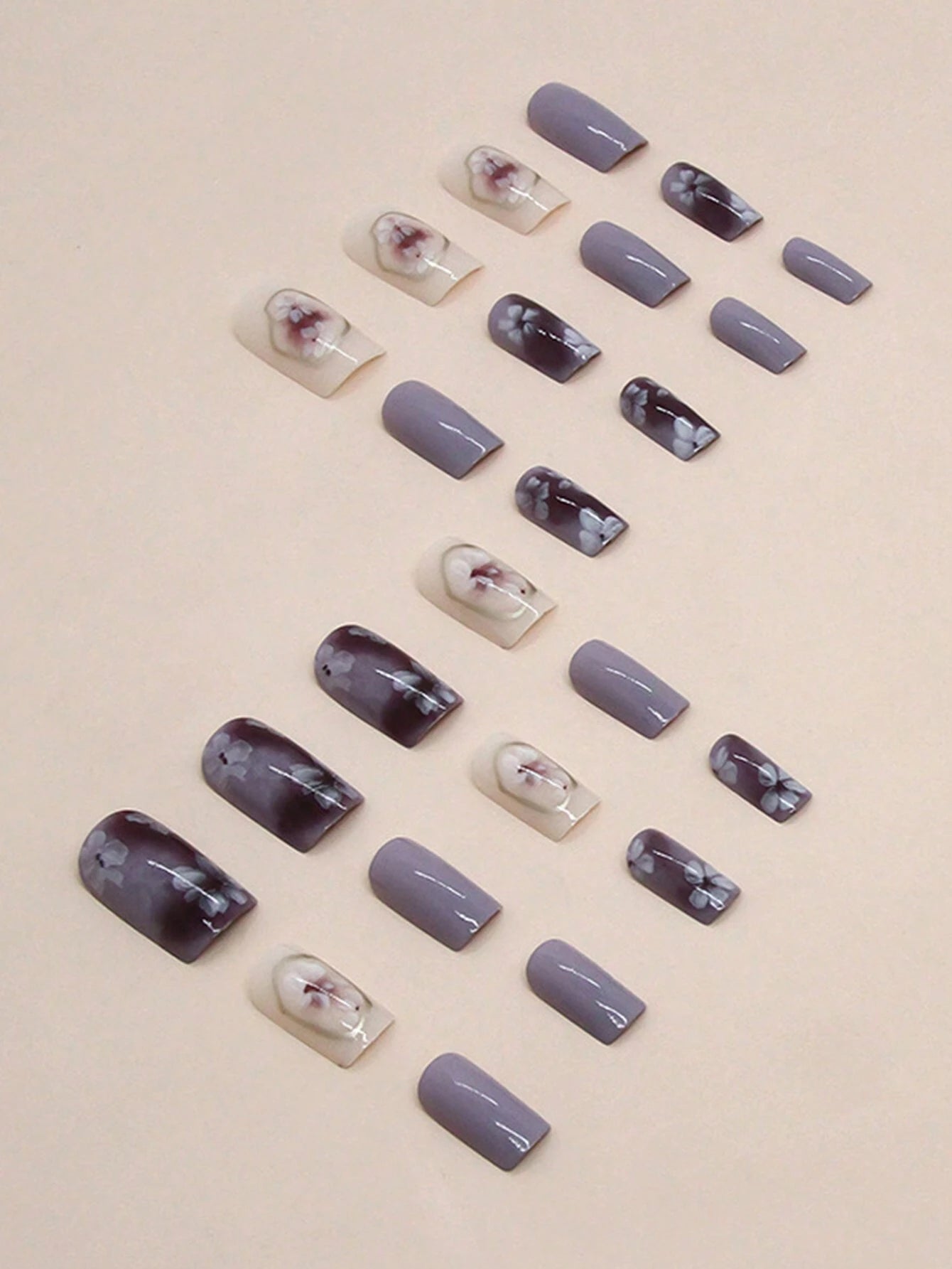 24Pcs Short Minimalist Solid Color False Nails Set for Nail Art Including Red Nails, 1Pc Jelly Glue and 1Pc Nail File