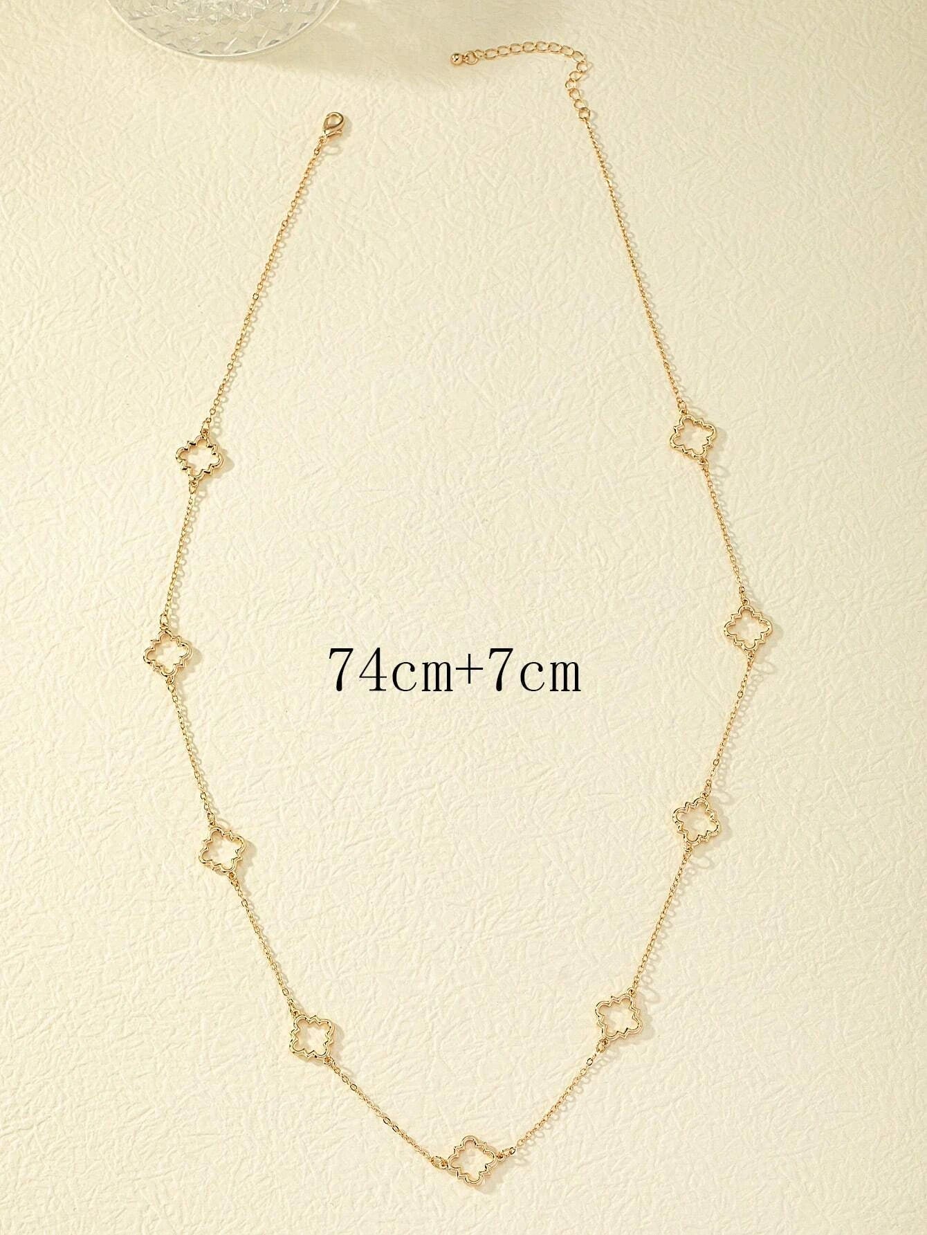 1Pc Fashion Iron Alloy Geometric Decor Long Necklace for Women for Daily Life
