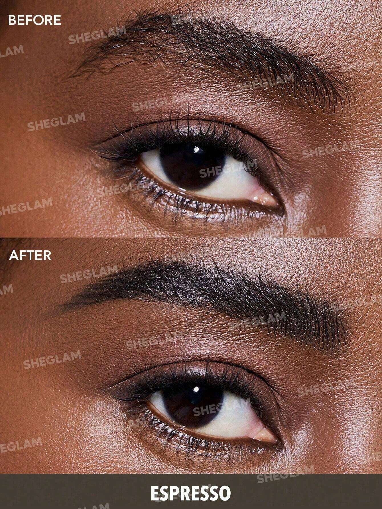 SHEGLAM Genius Eyebrow Stamp-Espresso Natural Eyebrow Powder Easy to Use One Step Eyebrow Shaping Kit Eyebrow Stencil Kit Eye Make up Black Friday Sale Eyebrow