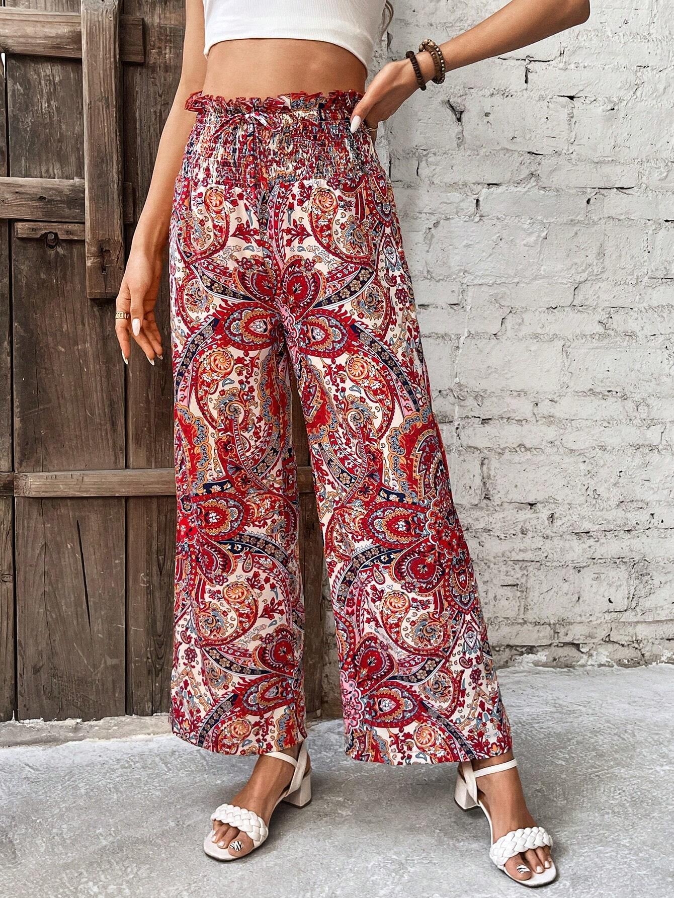 Frenchy Paisley Print Pants