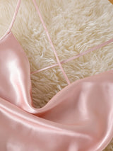 SHEIN Snug Zone طقم فستان نوم قطعتين من الساتان والدانتيل