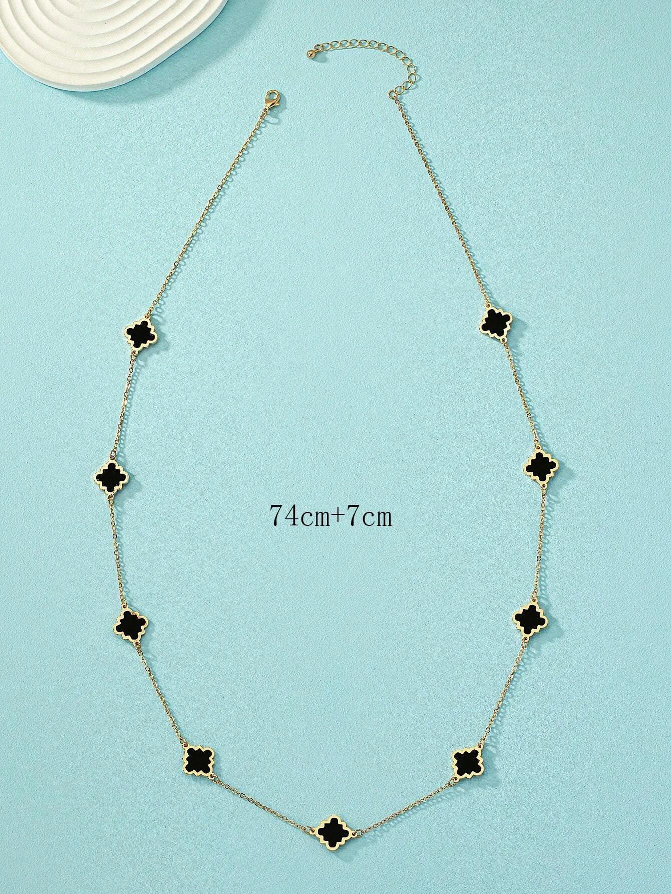 1Pc Fashion Iron Alloy Geometric Decor Long Necklace for Women for Daily Life