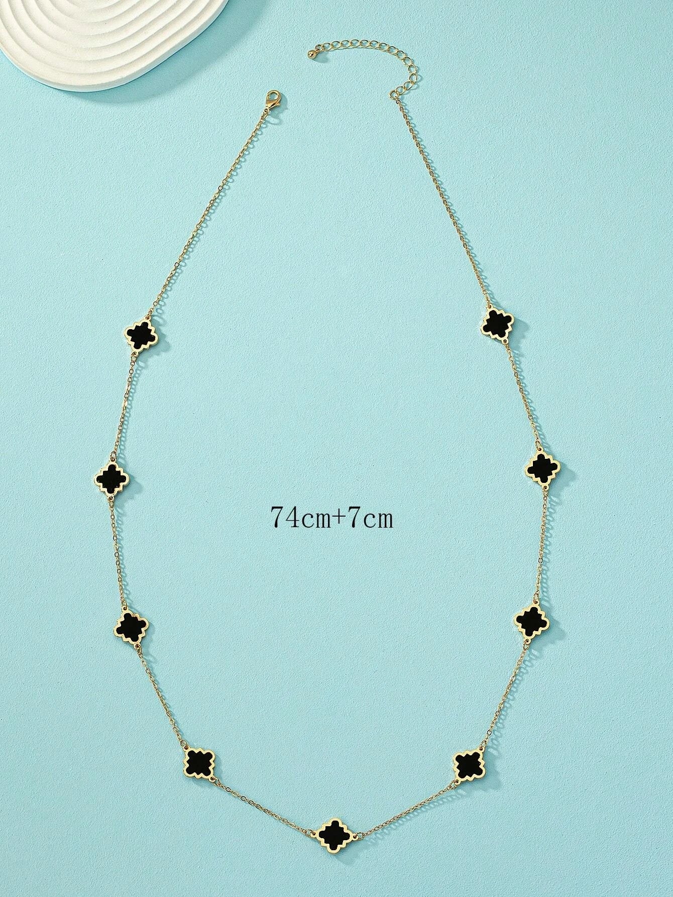 1Pc Fashion Iron Alloy Geometric Decor Long Necklace for Women for Daily Life