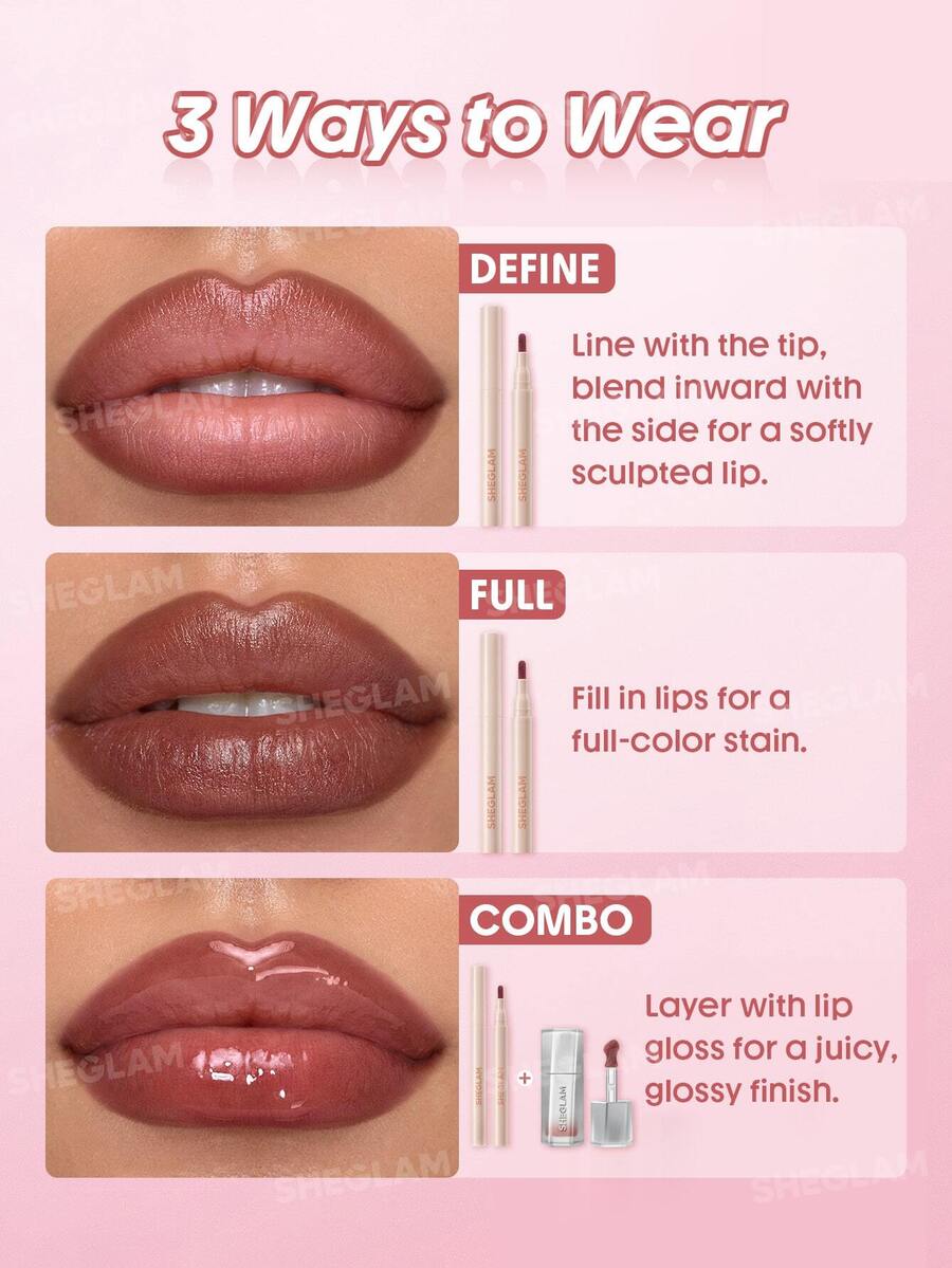 SHEGLAM True Stain قلم شفاه سائل