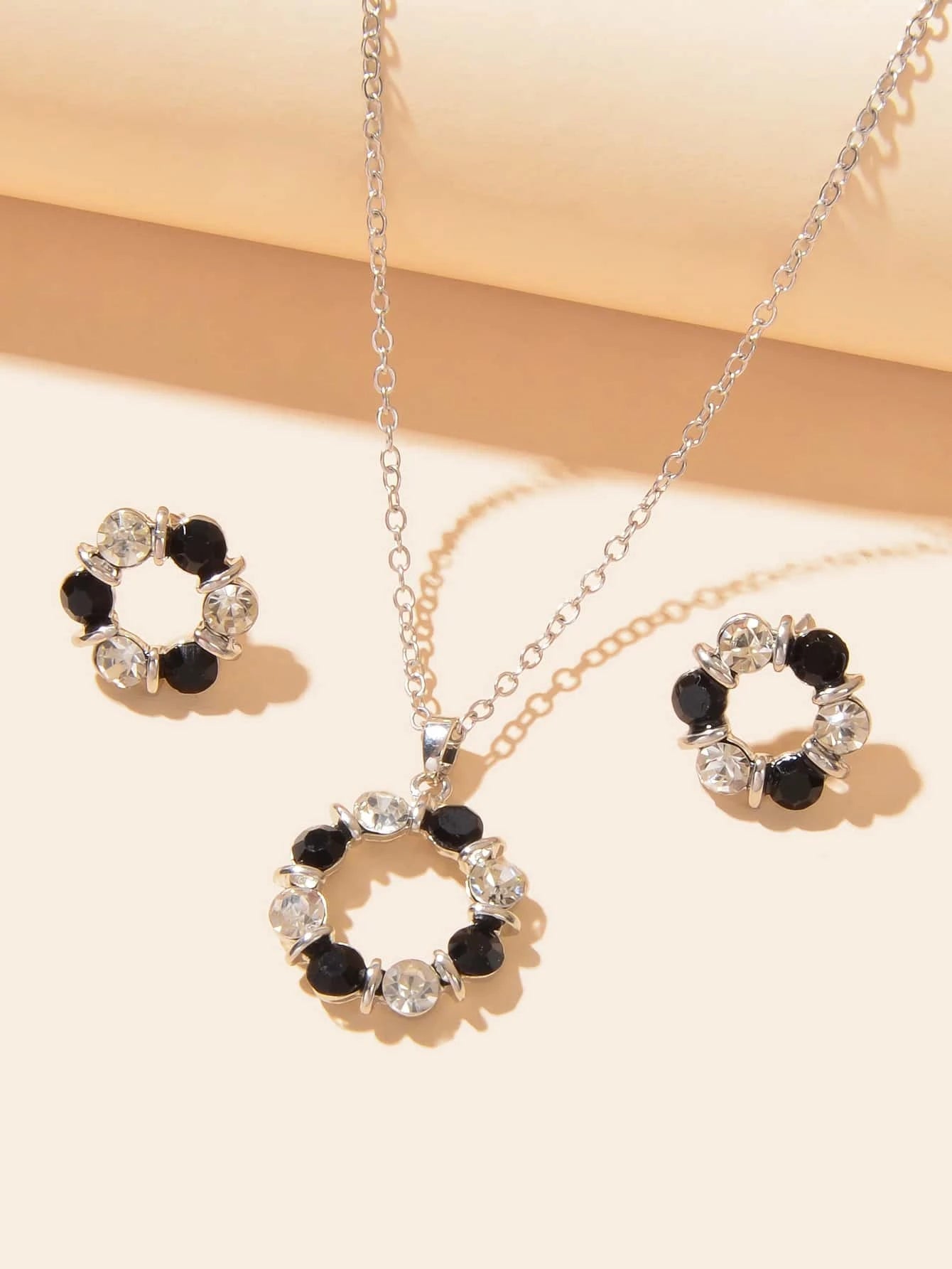 3Pcs/Set Glamorous Cubic Zirconia Water-Drop Decor Jewelry Set for Women for Daily Decoration
