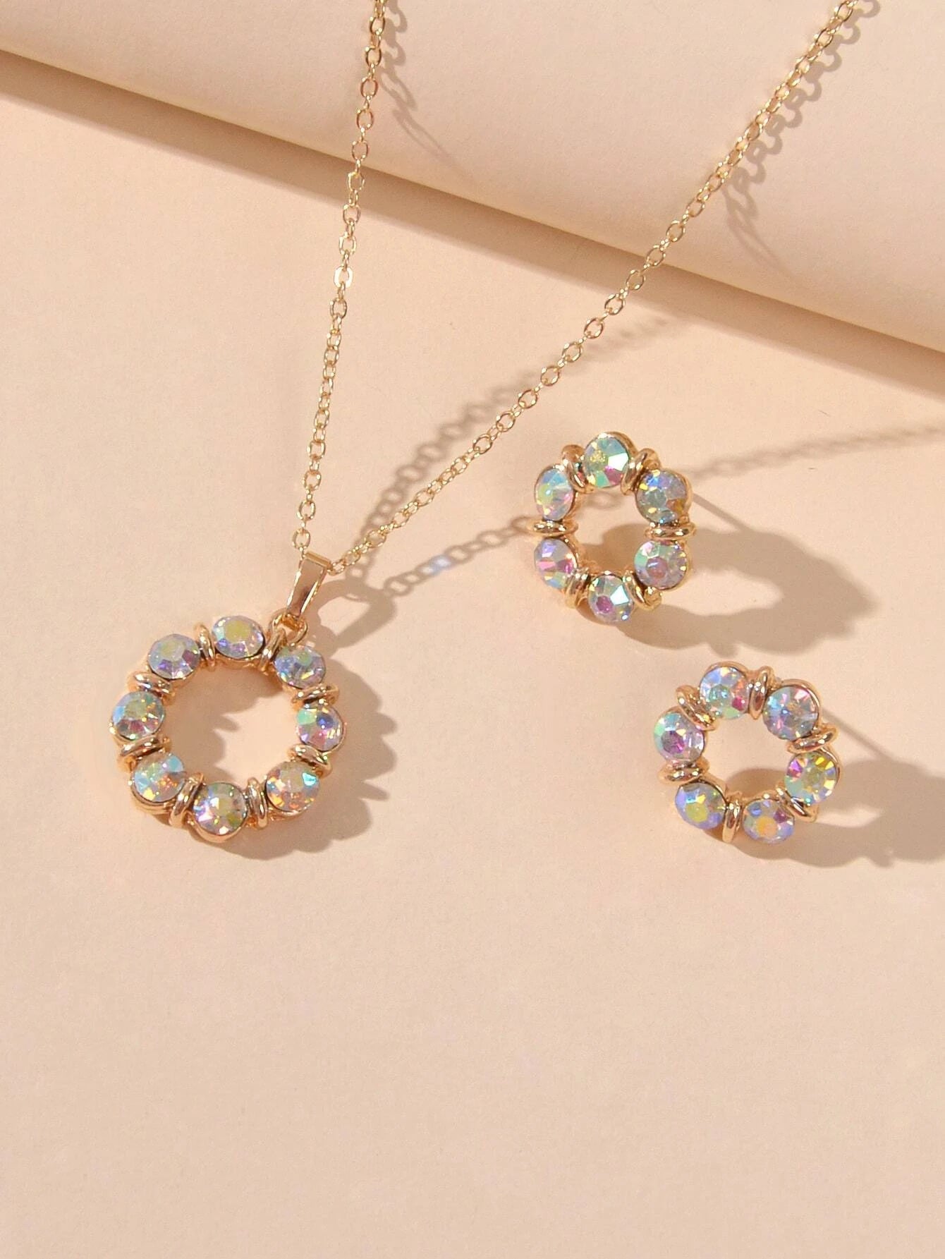 3Pcs/Set Glamorous Cubic Zirconia Water-Drop Decor Jewelry Set for Women for Daily Decoration