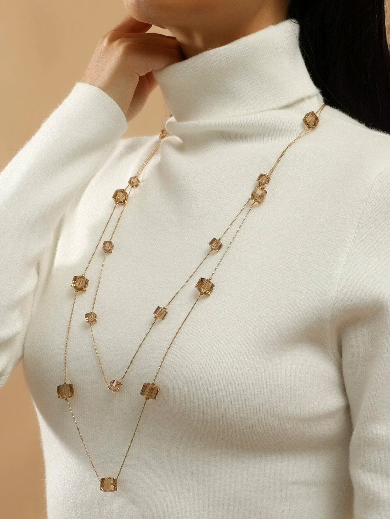 Crystal Decor Layered Necklace