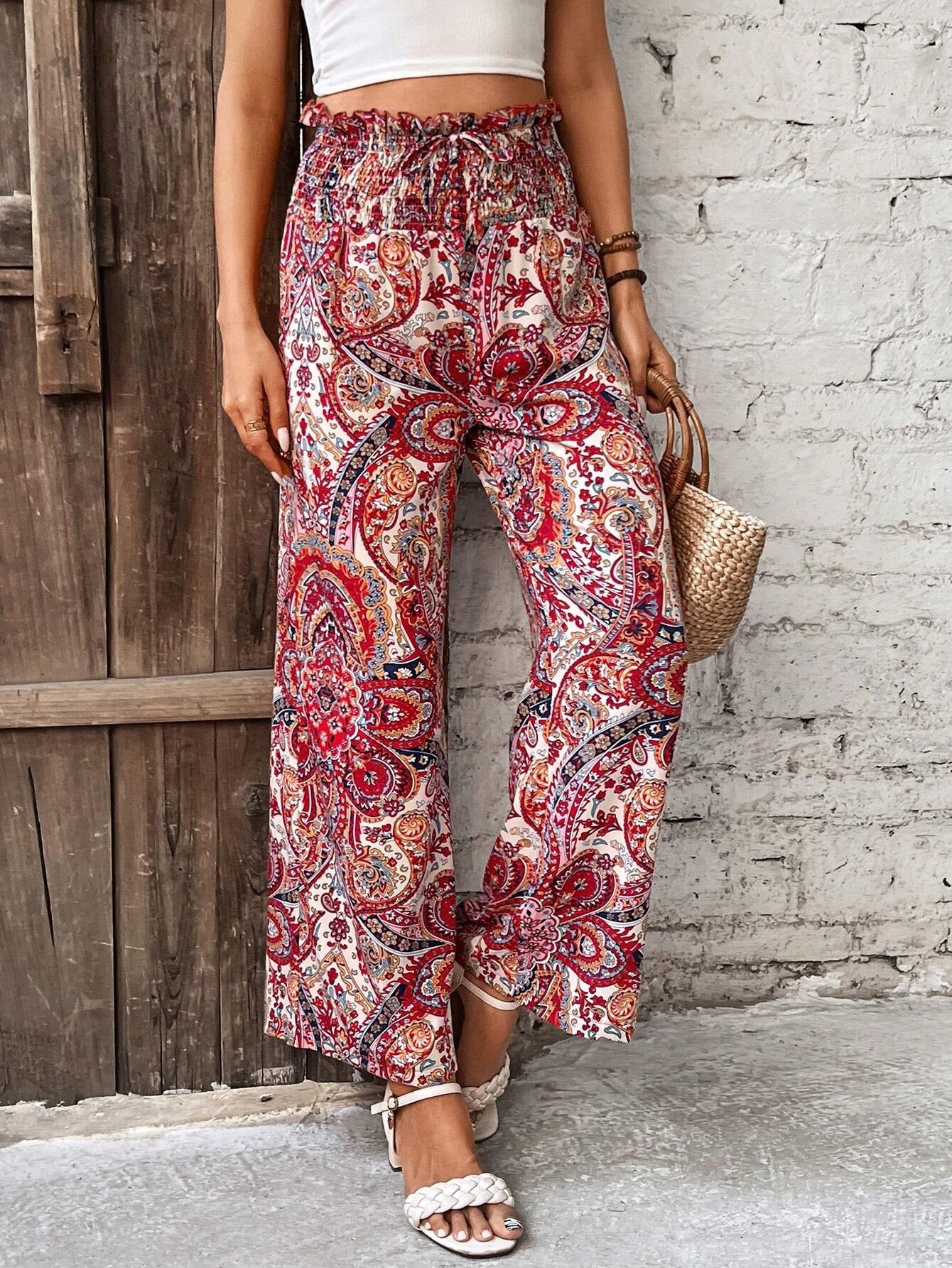 Frenchy Paisley Print Pants