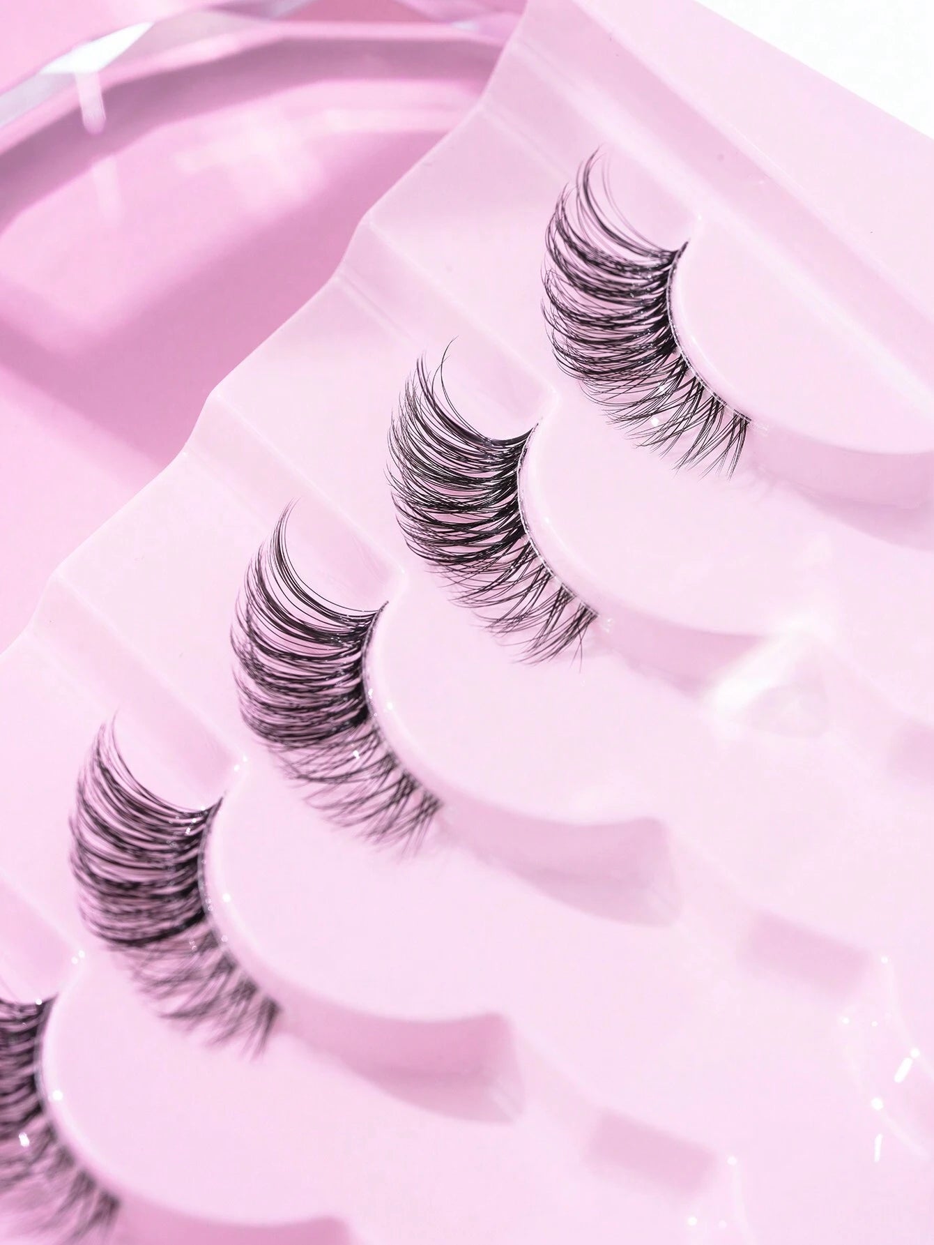 7Pairs/Set Natural Long 3D Crossed Transparent Stem False Eyelashes 5-13Mm