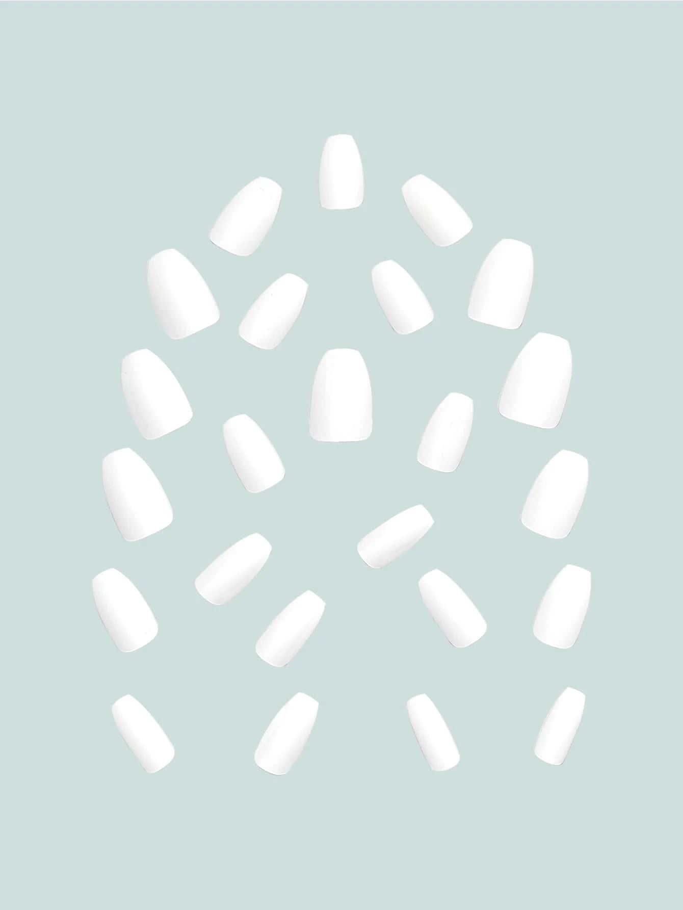 24Pcs/Set Medium Long Almond-Shaped Matte Solid Color Full Cover False Nails for Women and Girls
