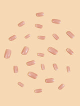 Get Glamorous with 24Pcs Short Square Milk White Solid Color Fake Nail & 1Sheet Tape & 1Pc Nail File for Women and Girls