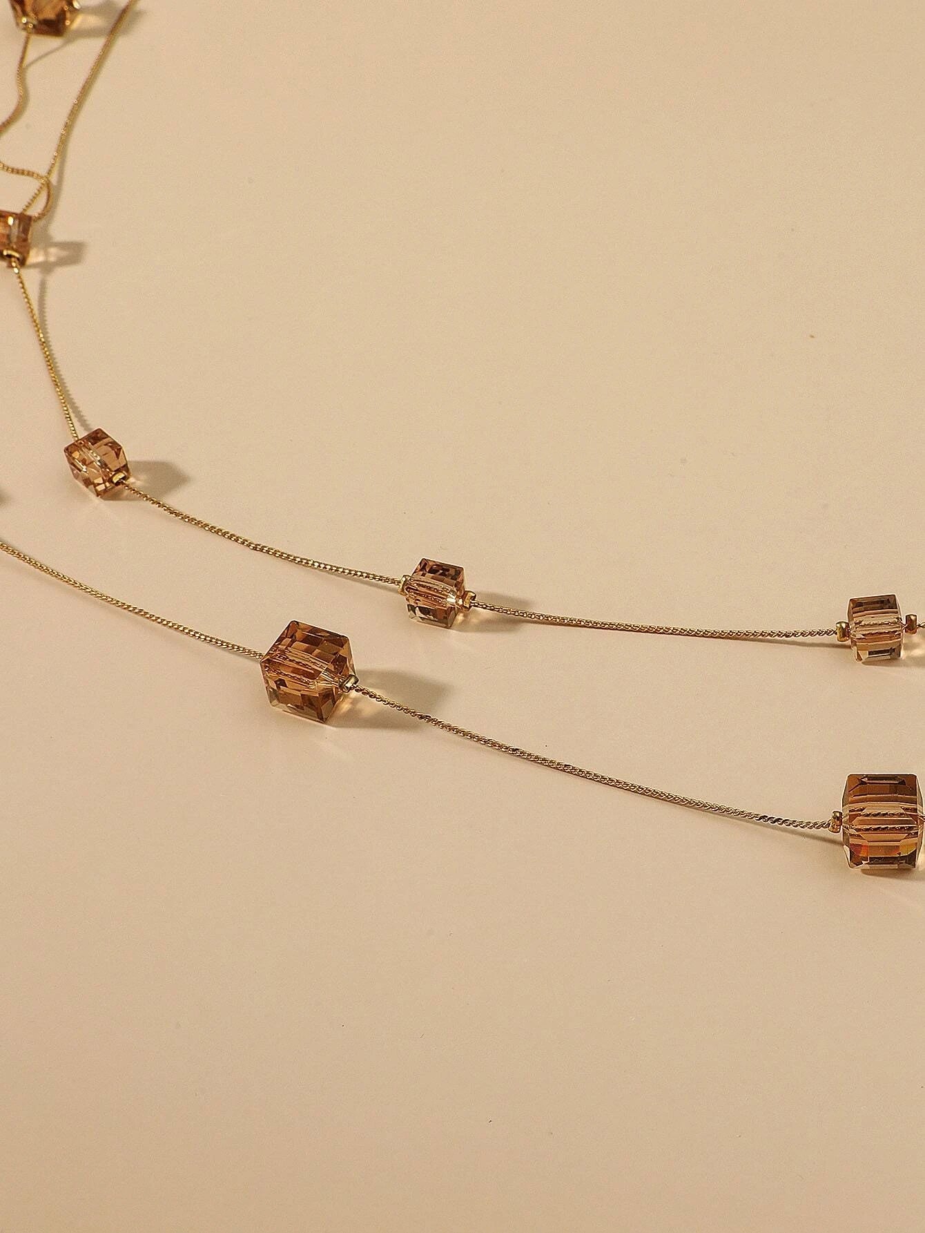 Crystal Decor Layered Necklace