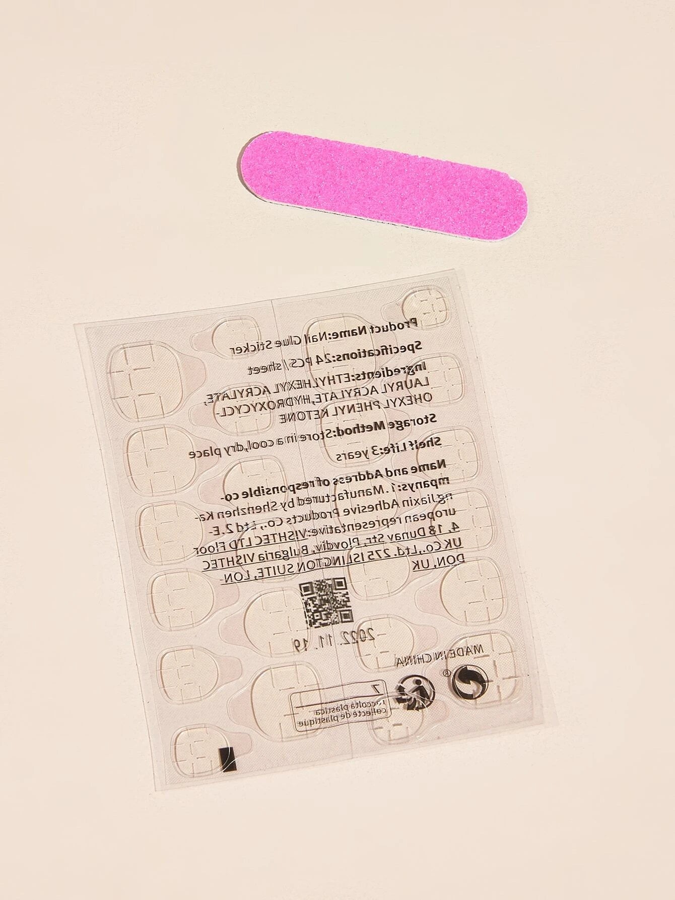 24Pcs Short Coffin Shape False Nails Set - Ballet Matt Red, Matte Greyish Blue and Elegant White Fake Nails with 1 Nail File & 1 Sheet Double Sided Adhesive